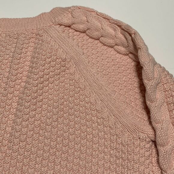 Gap Sweater Small Women's Pink Knitted Long Sleeve Crew Neck Cotton Warm - Picture 7 of 8